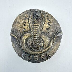 Vintage Cobra Belt Buckle Snake Serpent 1970s Cobra Kai Karate Brass USA
